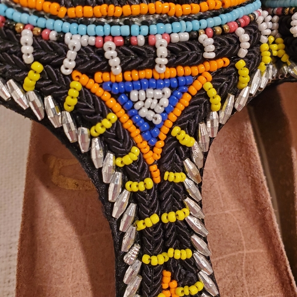 🆕️ SAM EDELMAN CORK FOOTBED, BEADED FLIP-FLOPS - Picture 2 of 5